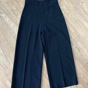 Dark Blue Wide-Leg Pants
